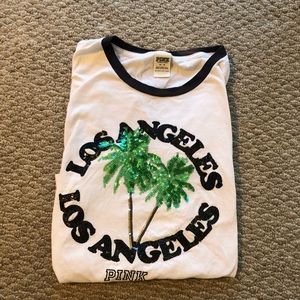 VS pink “Los angeles” sequin shirt